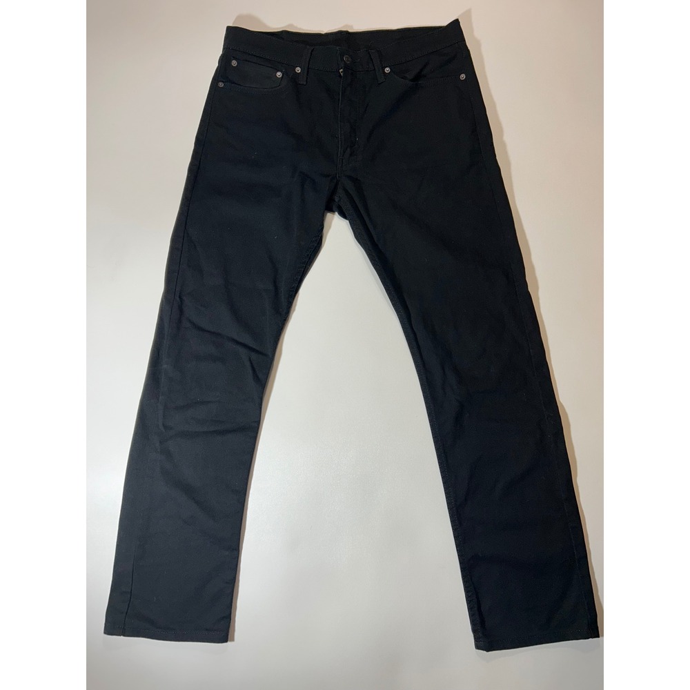 Levi's 513 Slim Straight Jeans Mens 34x32 Black Excellent Denim Pants